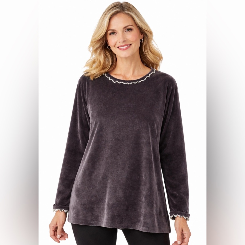 KITTY HAWK by VIVIAN WANG Women’s Black 80s Vintage Beaded Sweater (SMALL)